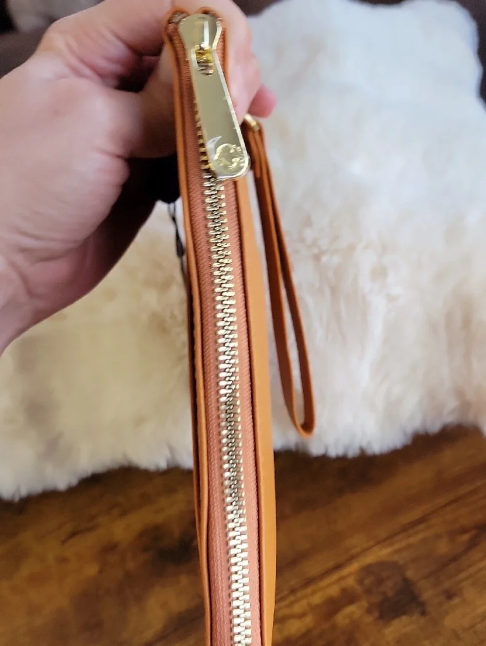 NWT C. Wonder Perforated Wristlet and Bag Charm Set In Gift Box